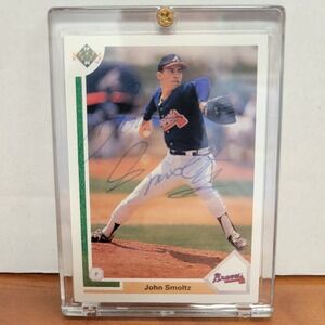 1991 Upper Deck John Smoltz autographed baseball‎ card